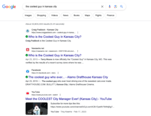 The coolest guy in kansas google search